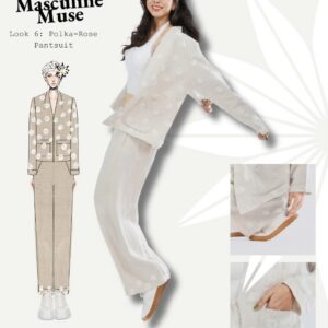 Polka- Rose Pantsuit Set